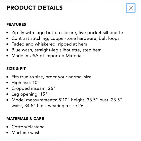 Mother light blue The Insider Crop Step Fray straight leg jeans Women’s sz 25 - Picture 15 of 15